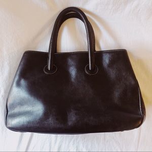 Furla black leather handbag